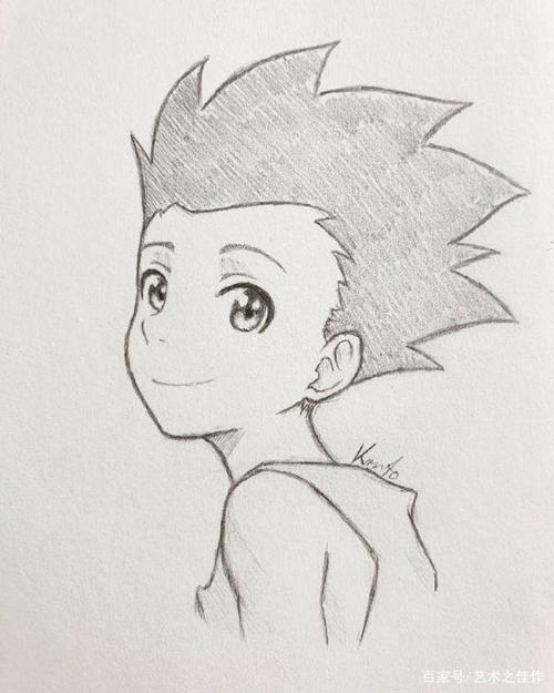 一组超帅气的手绘动漫男生线稿,画风爱了