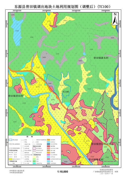 2010-2020年河源市东源县土地利用,内附规划图.