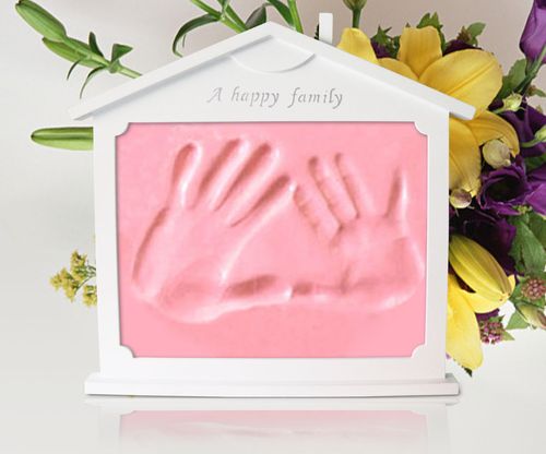 高档实木婚庆手印情侣手模手印泥手足印 结婚礼品 婚庆手印泥用品