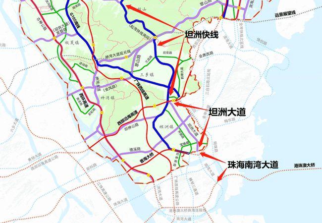 草案附件——中山市干线公路网规划图(2020-2035年)中发现了坦洲大道
