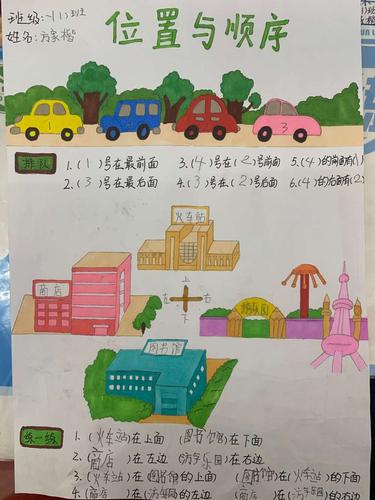 一年级数学作品:位置之"前后上下左右"