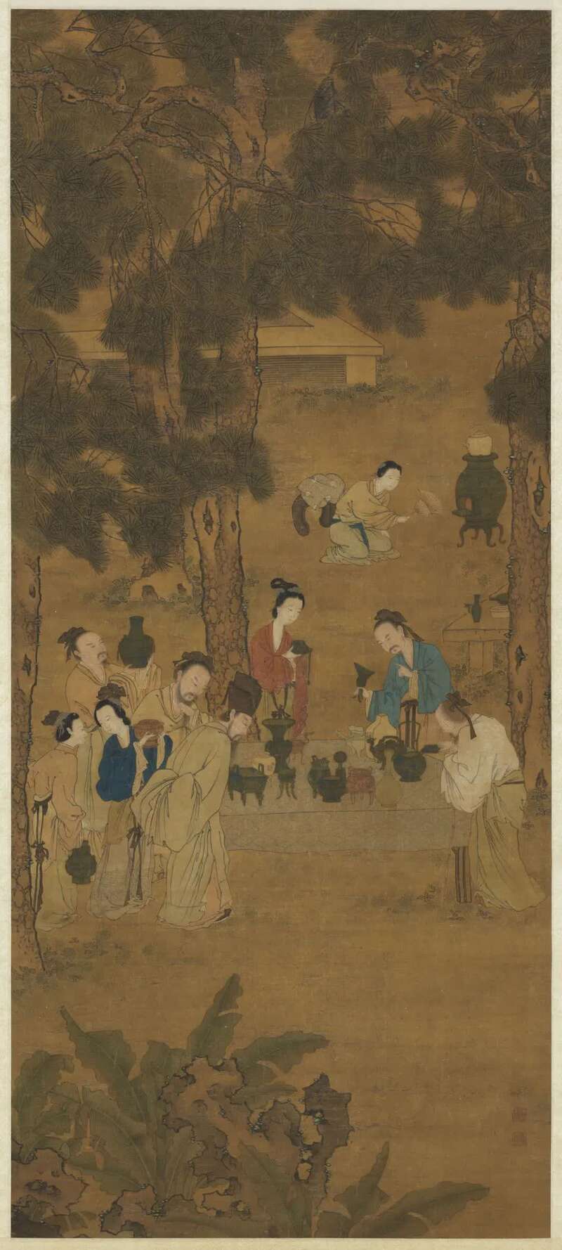 (宋) 刘松年【传】《博古图》中国台北故宫博物院藏