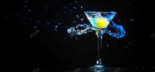 com 喷溅 海报banner 液体 激情 狂欢 酒水 鸡尾酒 黑色