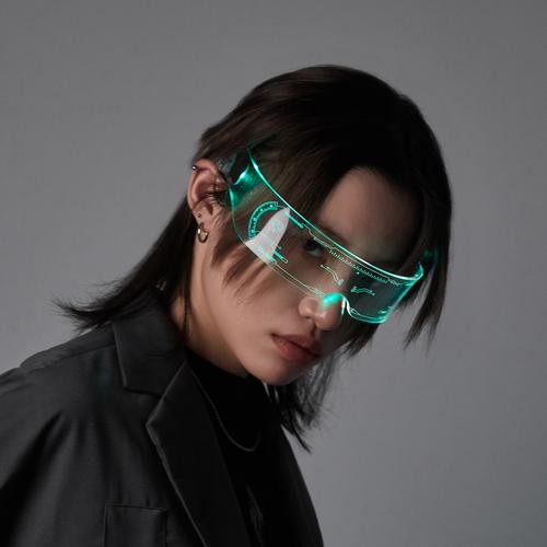 眼镜赛博朋克未来科技发光护目科幻led蹦迪太阳眼镜