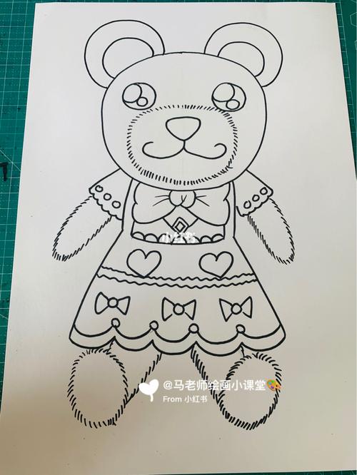 布偶小熊93_绘画_儿童画_文化_绘画