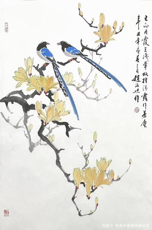 发展至今,中国花鸟画与人物画,山水画并驾齐驱,成为中国画的三大