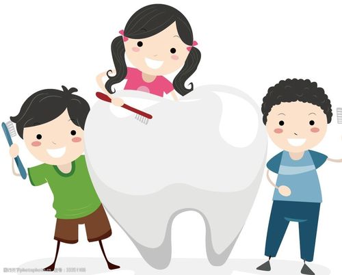 儿童刷牙爱牙矢量图