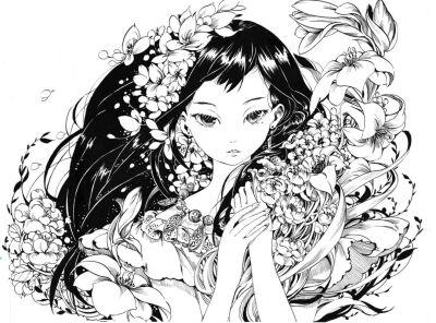 画这组黑白插画的是本土插画师子仪yoyi 擅长有线条与黑白块面来绘画