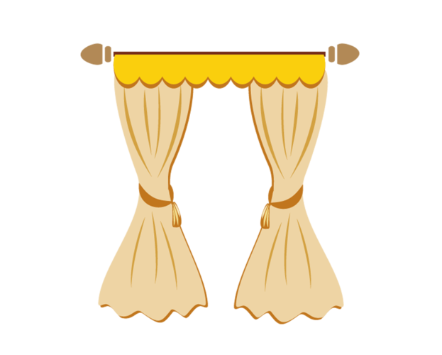 卡通手绘窗帘帷幕图片