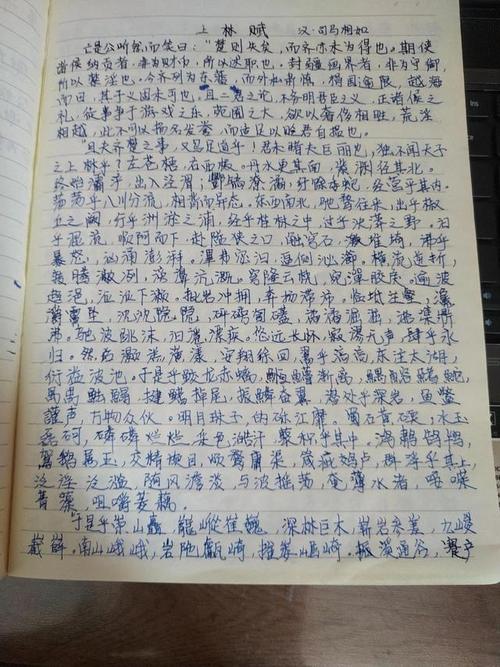 手抄上林赋