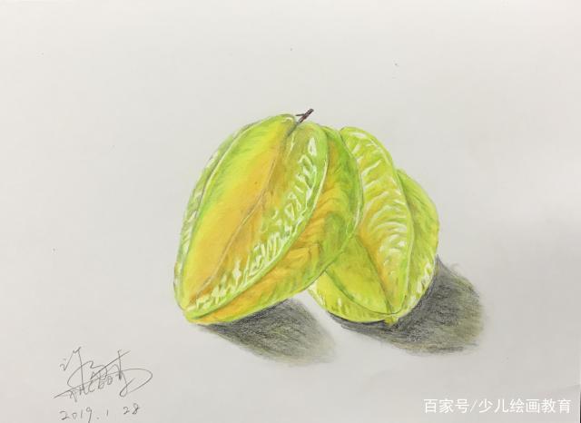 手绘杨桃,隔着屏幕都能感觉到酸爽.