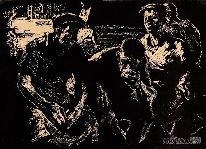 《钢铁工人之二》弗里特曼版画作品
