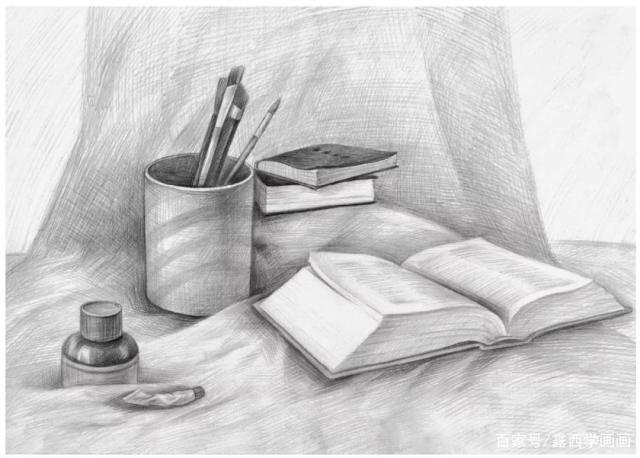 文具素描怎么画?简单易学的静物素描教程分享