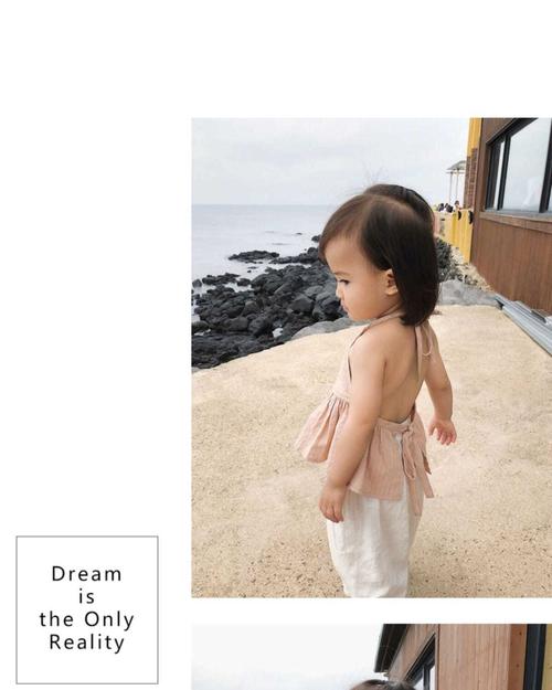 童装女童夏季吊带背心宝宝肚兜性感露背裙2021小女孩上衣儿童护肚