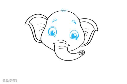 可爱大象简笔画画法步骤