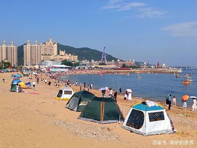 图说大连:星海湾浴场,中国最大的人工海水浴场