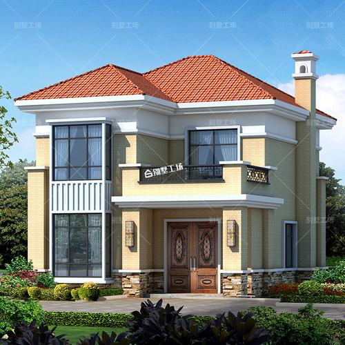 新款网红二层小型别墅设计图纸全套欧式农村自建房样图效果图 2230