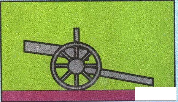 大炮简笔画图片(彩色版)