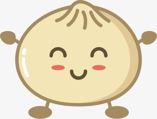 微笑的卡通包子简图
