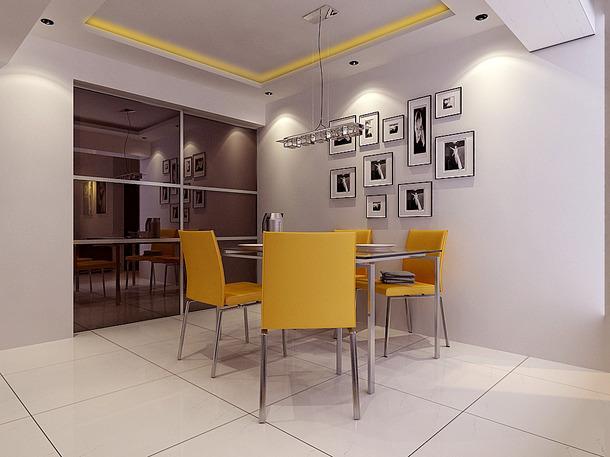 05二居室简约风格餐厅背景墙装修图片简约风格餐桌椅图片装修效果图