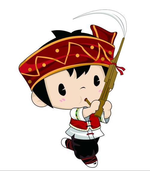 苗族服装动漫q版,只要是苗族,易画就行不要难的