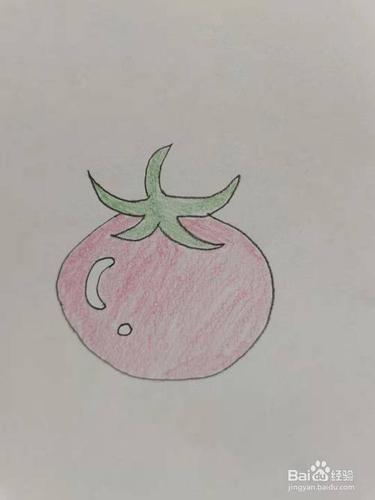 卡通西红柿怎么画