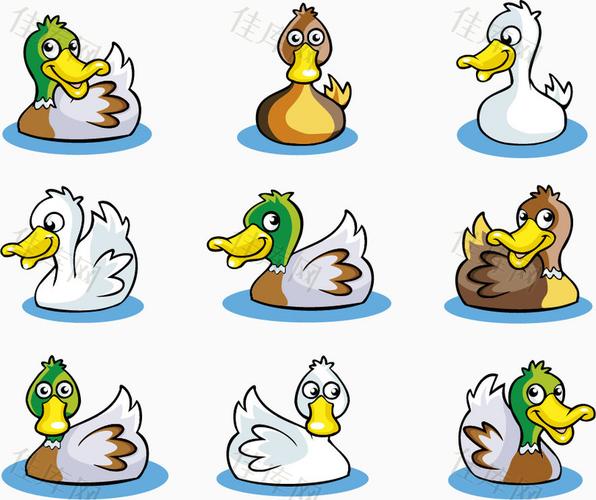 鸭子合集  图片素材详细参数: 编号6771117 分类卡通手绘 颜色模式rgb