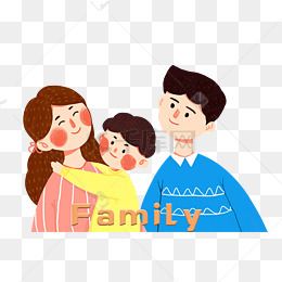 温馨家庭主题卡通插画