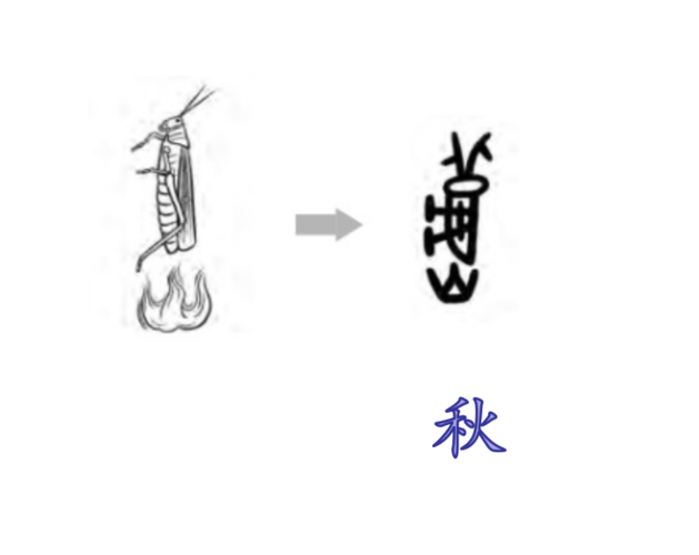 "秋"甲骨文字样