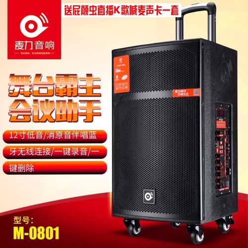 麦力音响威霸系列0801户外唱歌消原唱广场舞音响拉杆音箱实木箱体