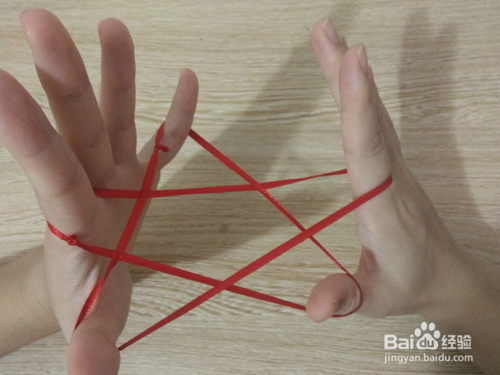 翻花绳怎么翻五角星