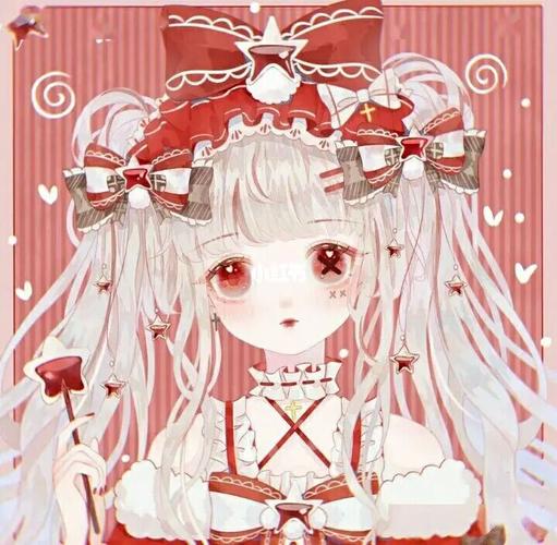 红色系梦幻动漫可爱头像_头像_红色系_动漫_素材_头像