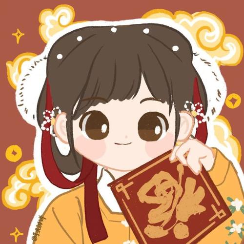 微信头像|红色系,q版动漫女生头像,这波太可爱了!