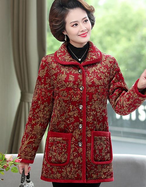 六到70岁老人家冬天穿的衣服棉服中老年棉衣女中长款加绒加厚50岁60