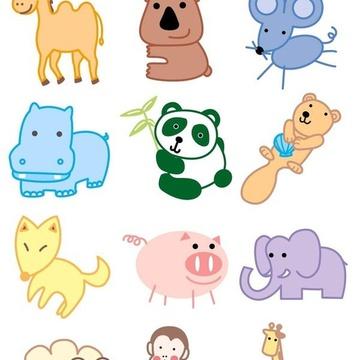 动物头像 可爱简笔画图片大全