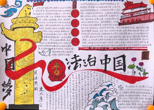 开启中国法治新时代——记2020建阳一中体育艺术节高二政治手抄报竞赛