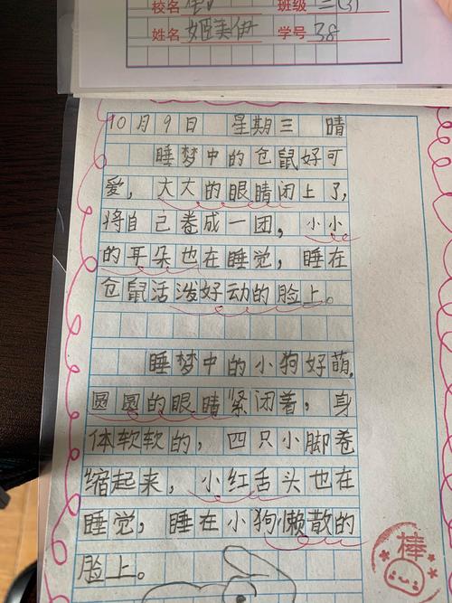 《妈妈睡了》仿写练习优秀作品展