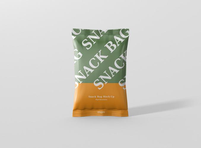 产品塑料宜撕包装袋零食膨化饼干模型样机效果图设计