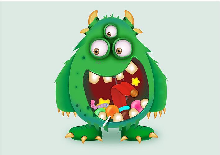 大嘴怪插画(套图)