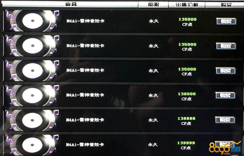 cf雷神音效卡交易所多少点券雷神音效卡交易所介绍