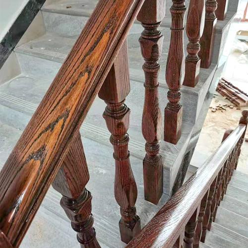 扶手定制实木楼梯室内栏杆立柱木质飘窗阳台楼梯扶手