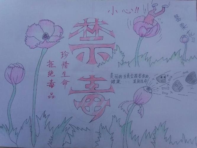 全民防毒禁毒,永远在路上,平头乡2016年禁毒手抄报评比活动学生作品