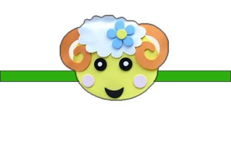 小朋友手工制作绵羊头饰