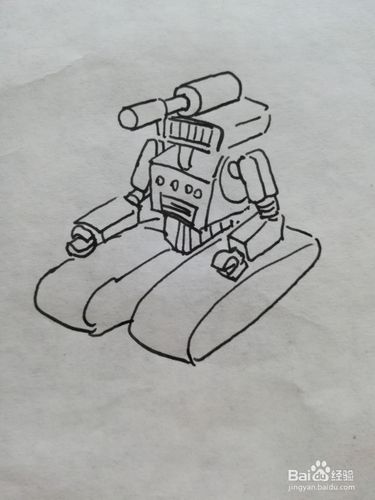 怎么画坦克机器人