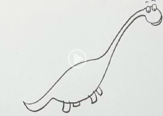 简笔画视频教程-简笔画之如何画恐龙