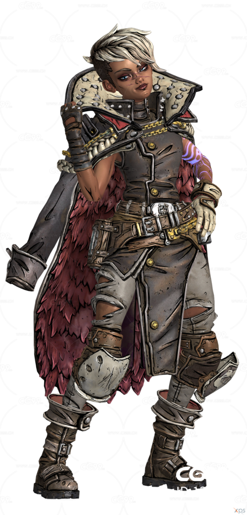 女武士,披风战士,漫画风,赛博朋克