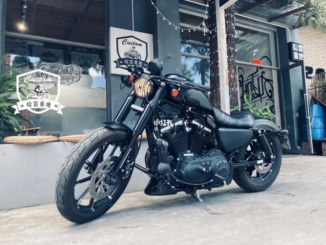 哈雷883硬汉暗黑bobber之路!_骷髅_哈雷重地_汽车