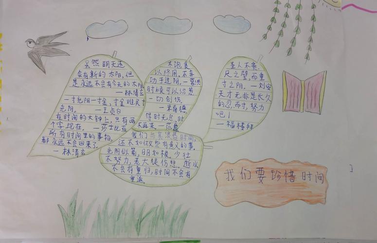 学习《和时间赛跑》手抄报