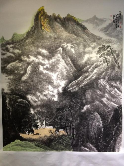清华美院访问学者赵忠仁顾大明山水画艺术展第八回手机随拍