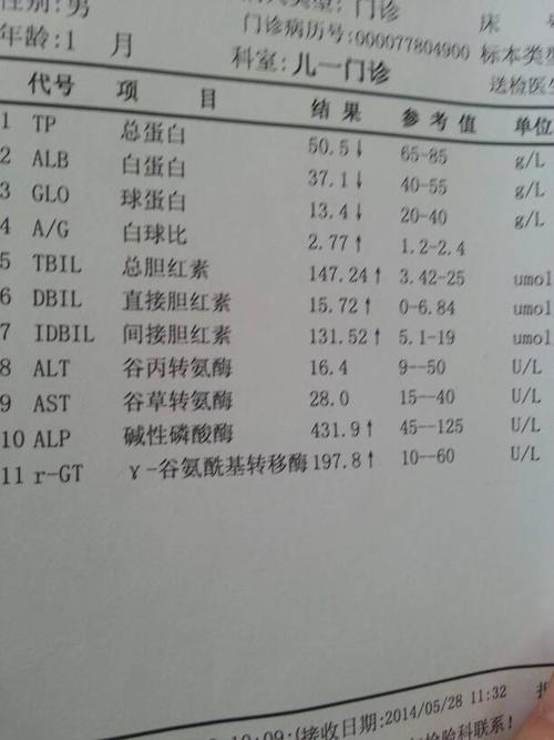 33天的宝宝黄疸还没退,今天查肝功